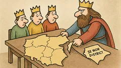 Dowcip: Krzywousty dzieli Polskę między synów